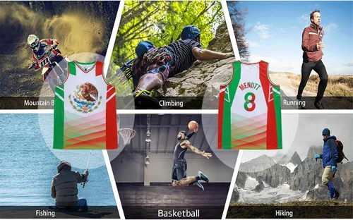 Miniatura 4 de MENUTT Deportes de baloncesto México Jersey para hombres #24#8 Mujeres Entrenamiento y Jogging wear Jerseys Transpirable Absorbe la humedad