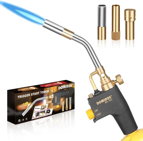 Miniatura 11 de Cabezal de Antorcha de Propano, Cabezal de Antorcha de Alta Intensidad con Arranque por Gatillo, Kit de Antorcha de Gas Map para Propano, Gas Map