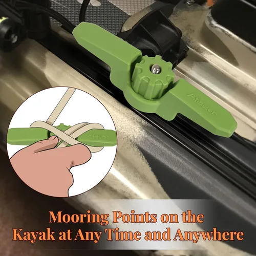 Miniatura 7 de Soporte de riel para tacos de kayak, tacos de riel de kayak extendidos para accesorios de kayak de montaje en riel, clavija de línea de montaje