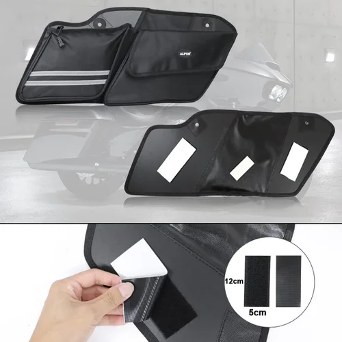 Miniatura 5 de AUFER 2 bolsas organizadoras laterales rígidas compatibles con Touring Street Glide Road King Road Glide Electra Glide 2014-2024, bolsa