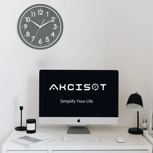 Miniatura 4 de AKCISOT Reloj de pared para baño de 10 pulgadas, relojes de pared analógicos pequeños que funcionan con pilas, silenciosos y sin tictac