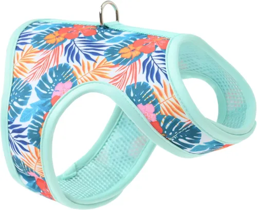 Miniatura 15 de Mile High Life Arnés para perro, chaleco floral de malla de aire para perros y gatos pequeños de 20 libras, fácil de poner, cierre fácil ajustable