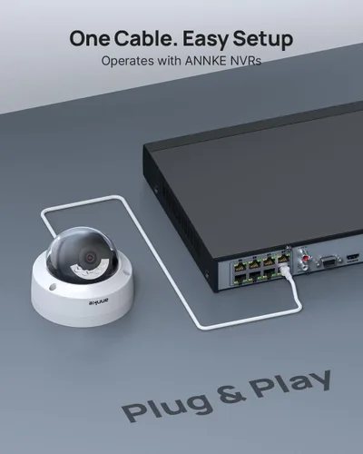 Miniatura 6 de ANNKE Cámara de seguridad C800 4K 8MP PoE con foco de visión nocturna a color, detección de vehículos y humanos AI, grabación 24/7 con audio, IP67