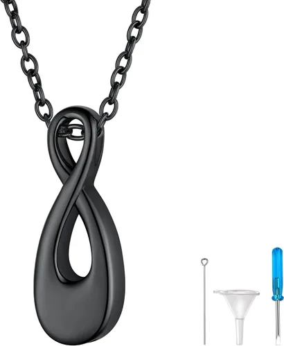 Miniatura 268 de FindChic Collares personalizados con urna para cenizas, barra vertical, gato, luna, reloj de arena, garra de perro, acero inoxidable, chapado en oro