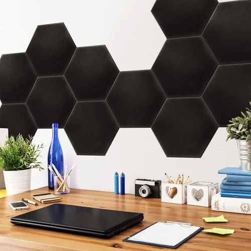 Miniatura 7 de Art3dwallpanels Paquete de 12 paneles acústicos autoadhesivos, 14" X 12" X 0.4" paneles de pared insonorizados, paneles de absorción de sonido