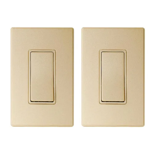 Miniatura 12 de ELEGRP Interruptor de luz decorativo de un solo polo con placa sin tornillos, 15 A 120-277 V, reemplazo del interruptor basculante de paleta