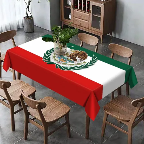 Miniatura 2 de Hafangry Mantel Viva México, Día de la Independencia, 16 de septiembre, decoración de fiestas, hogar, cocina, comedor, mesa