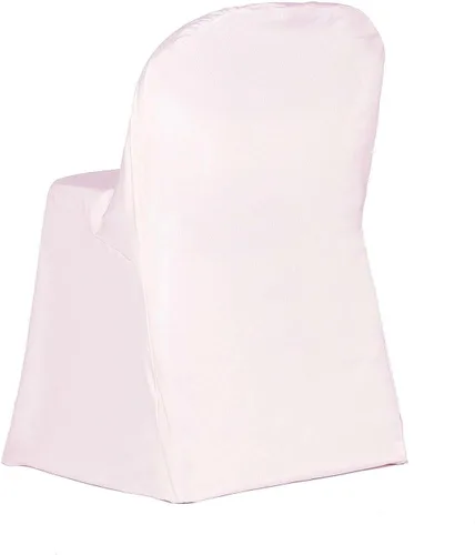 Miniatura 6 de Tableclothsfactory - 20 unidades de fundas de silla de lino y poliéster color rubor, para sillas plegables y de comedor, para eventos de boda