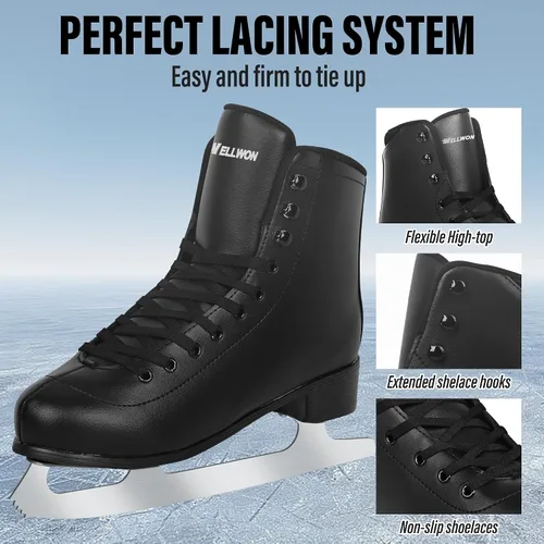Miniatura 2 de Ice Skates for Women, Adult Figure Skates for Men, Figure Skating Shoes with Velvety Lining for Indoor& Outdoor Rink,Ice Skates Size 5 6 7 8 9 10 11