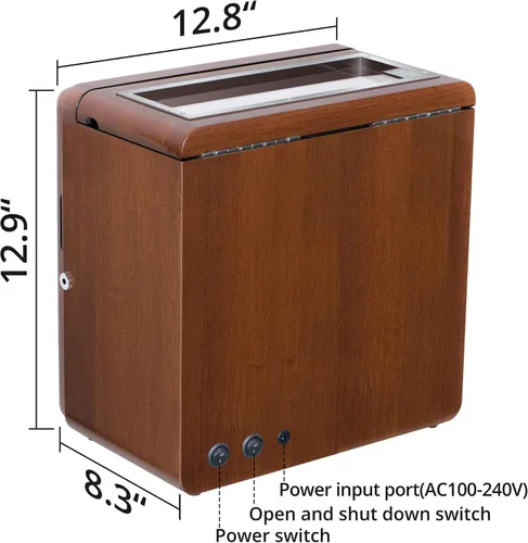 Miniatura 5 de Automatic Watch Winder Luxury Walnut Watch Winder for Rolex with Quiet Motor and Adjustable Upgraded Watch Pillows AC Adapter Watch Winder Box for