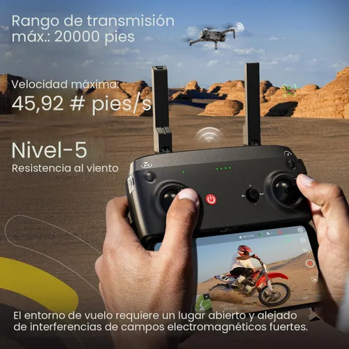 Miniatura 5 de Holy Stone Drone HS900 con cámara para adultos, cardán de 3 ejes, foto de 8K, video 4K/30FPS, transmisión de 20000 pies, AI Follow Me, retorno Kit
