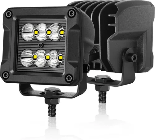 Miniatura 16 de 3" SAE luces antiniebla LED legales para la calle, aprobadas por DOT, cubos LED cuadrados, cápsulas de luz antiniebla de haz trun-cado, 2 piezas