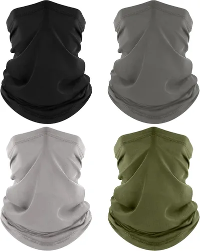 Miniatura 28 de ROXUN Paquete de 4 Polainas para Cuello, Bufanda con Protección UV, Máscara Facial Transpirable y Refrescante, Bandana para Senderismo