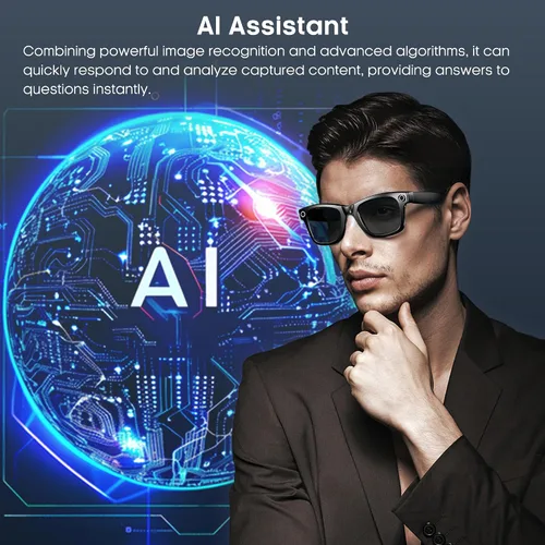 Miniatura 4 de Yowow BIT Gafas de Cámara Inteligente AI con Cámara Ultra Ancha 4K Antivibración, Videos HD1080P, Grabación de Vlog, Traducción AI, Asistente de Voz