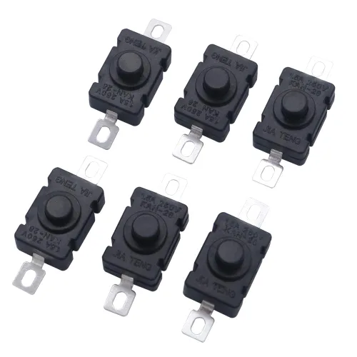 Miniatura 4 de mxuteuk 20 piezas de pestillo mini interruptor de encendido y apagado automático interruptor de botón micro 1.5A CA 250V para tipo linterna SMD