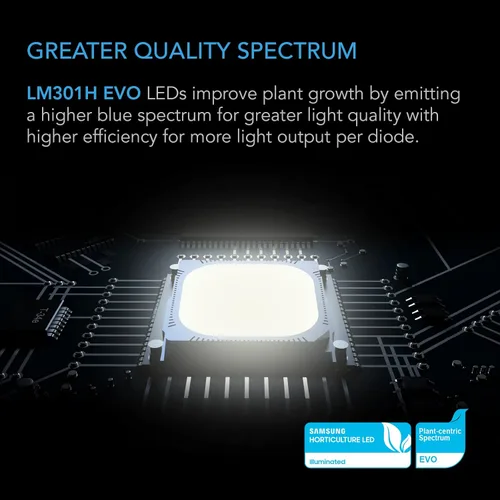 Miniatura 3 de AC Infinity IONFRAME EVO3, Samsung LM301H EVO Bar Luz LED de cultivo 2x4, 840 diodos, con controlador de horario, luces comerciales de espectro