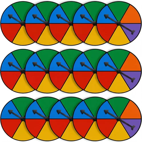 Chivao Juego de 10 juegos de colores con ruedas giratorias de plástico para premios