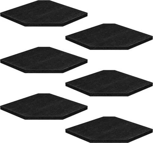 Miniatura 13 de Estante esquinero para montaje en pared, estantes de esquina flotantes, juego de 3 estantes de pared esquineros, estantes de almacenamiento de pared