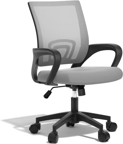 Miniatura 16 de Silla de oficina ergonómica, 330 libras, silla de escritorio de malla transpirable con soporte lumbar y reposabrazos, bloqueo giratorio de Negro