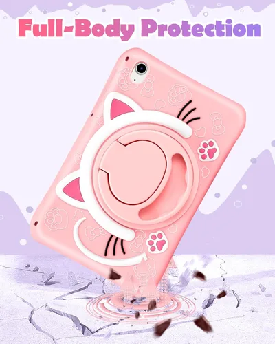 Miniatura 6 de Wazzasoft para iPad A16 Funda/Funda de 10ª Generación - Funda de Tablet de Silicona Suave para iPad 11 11 Pulgadas/10 10.9 Pulgadas Funda para Rosa