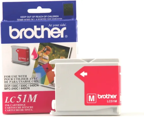 Brother Innobella LC51M Cartucho de tinta, rendimiento de 400 páginas, magenta, pequeño