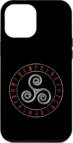 iPhone 12 Pro Max - Triskele de mitología nórdica - Carcasa celta con runas vikingas rúnicas