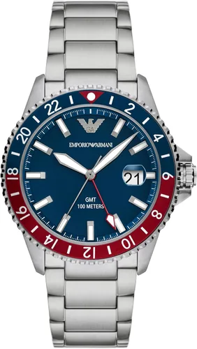 Miniatura 12 de Emporio Armani World Explorer Dive-Inspired Men's Watch with Stainless Steel, Silicone or Leather Band