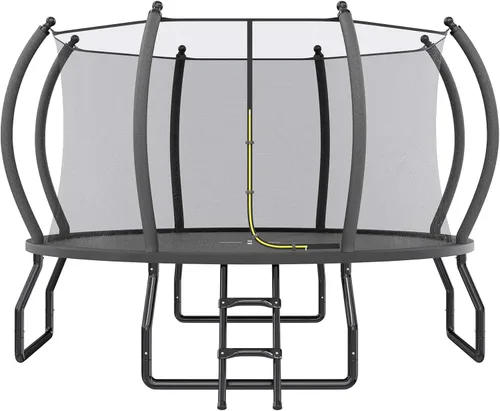 YUMPIE - Trampolín de 8 pies, 10 pies, 12 pies, 14 pies, 15 pies, 16 pies, para exteriores, con red de seguridad y escalera, trampolines recreativos
