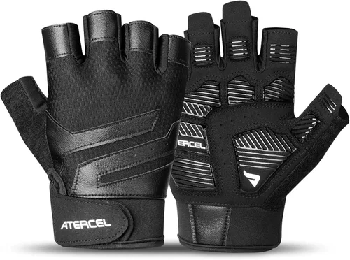 ATERCEL Guantes de entrenamiento de gimnasio para hombres y mujeres, guantes de levantamiento de pesas con excelente agarre, guantes ligeros de