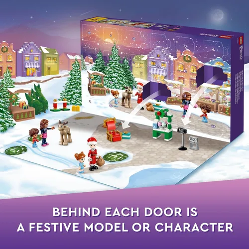 Miniatura 4 de LEGO Friends - Calendario de Adviento 2022 41706 - Juego de juguetes de construcción; 24 regalos y juguetes navideños, incluyendo el trineo
