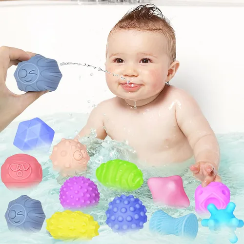Miniatura 3 de 12 piezas de bolas sensoriales para niños pequeños de 1 a 3 años, juguetes sensoriales para bebés de 6 a 12 meses, juguete montessori para bebés