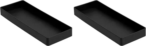 Miniatura 9 de Amazon Basics Organizador de escritorio de plástico - Medio bandeja accesoria, blanco 2-Blanco