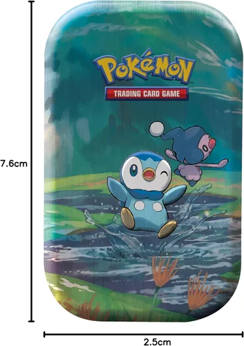Miniatura 5 de Pokémon TCG: Mini lata Sinnoh Stars - Piplup, Mr Mime (2 paquetes de refuerzo y 1 tarjeta de arte Pokémon )