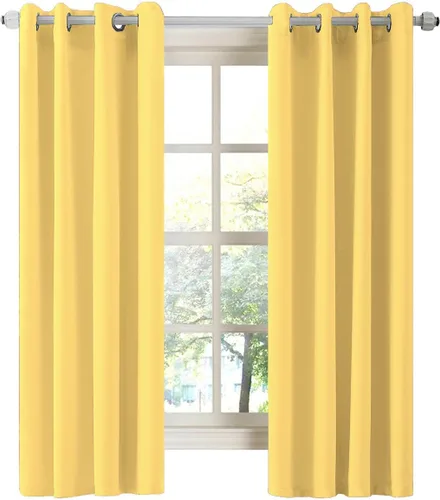 Miniatura 21 de LA PALMA Cortinas opacas con aislamiento térmico y ojales, para sala de estar, dormitorio, paquete de 2 paneles