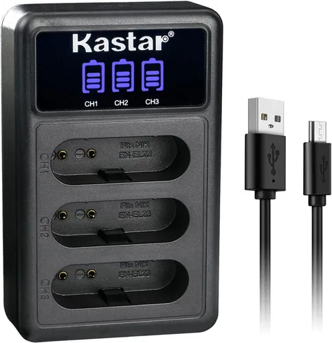 Miniatura 8 de Kastar 4 Pack EN-EL23 Battery and LCD Triple USB Charger Compatible with Nikon EN-EL23 ENEL23 Battery, Nikon MH-67 MH-67P Charger, Nikon Coolpix