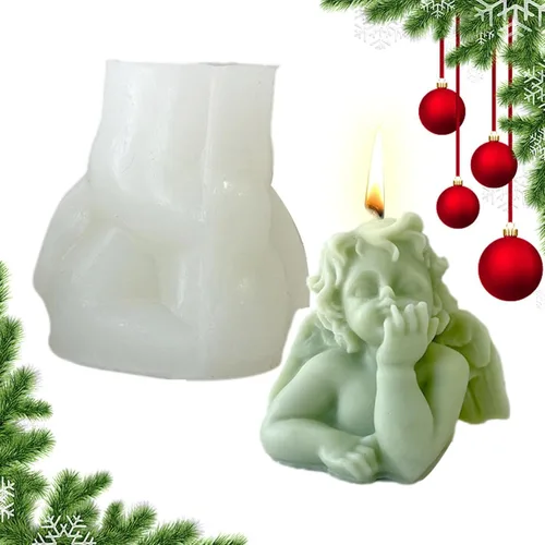 Miniatura 13 de Molde de vela de ángel de silicona, Molde de forma de ángel lindo, Molde de vela de ángel 3D, Molde para hacer velas, Molde de aromaterapia, Molde