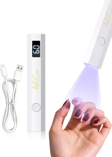 Luz UV de mano para uñas de gel - Secador de esmalte de gel de mano inalámbrico, mini lámpara de uñas, 2 modos de temporizador y carga rápida USB-C,