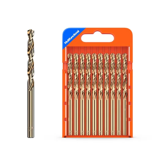 Miniatura 8 de HUHAO Juego de brocas de cobalto de 1/50 pulgadas, acero de alta velocidad M43 de 135 grados con punta de giro para metal endurecido acero