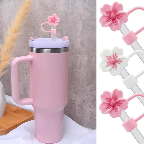 Miniatura 5 de Stanley Cup - Paquete de 6 tapas de popote para vaso Stanley, compatibles con vaso Stanley de 40 onzas, puntas de popote de silicona reutilizables a