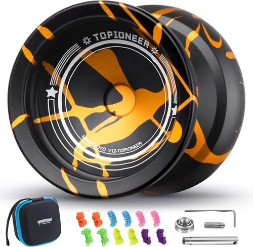 Miniatura 12 de MAGICYOYO V12 Yoyo Profesional de Girar con Dedo para Niños Principiantes, Yoyo No Sensible para Jugadores Avanzados, Yo Yo Profesional para Trucos
