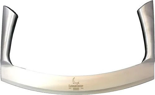 Miniatura 4 de Mezzaluna - Cuchillo para picar verduras para ensalada picada, cuchillo industrial para pizza (hoja de 14 pulgadas)