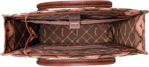 Miniatura 5 de Wrangler - Cartera para tarjetas de crédito para mujer, estilo bohemio, azteca, con bolsillo con cremallera