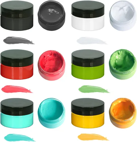 Miniatura 8 de Pasta de tiza para plantillas de serigrafía. Tinta de serigrafía, pigmento para madera, camisetas, tela, pizarra, decoración del hogar (12 botellas)