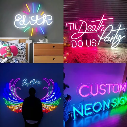 Miniatura 4 de Letreros de neón personalizables, letrero de neón personalizable para decoración de pared, luces de neón personalizadas para bodas, fiestas