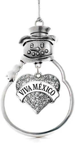 Miniatura 111 de Adorno de plata inspirada, diseño de muñeco de nieve con circonitas cúbicas