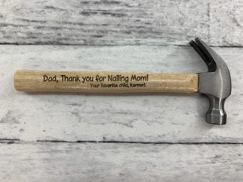 Miniatura 9 de Martillo de madera grabado para el día del padre, para nuestros proyectos futuros, herramienta de regalo