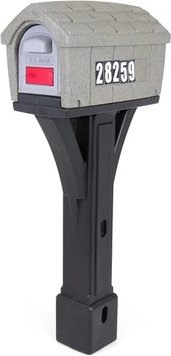 Miniatura 16 de Simplay3 USPS T4 - Cubierta para buzón y poste XL con construcción duradera de doble pared, diseño resistente a la intemperie, color negro