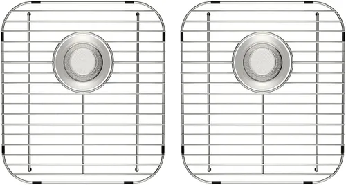 Rejilla para fregadero de cocina, protectores de fregadero de acero inoxidable, rejilla inferior de fregadero para fregadero de tazón individual o