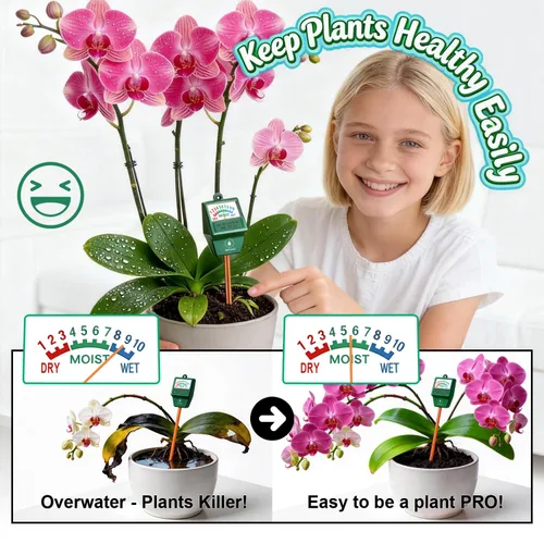 Miniatura 2 de Antonki Paquete de 2 medidores de humedad del suelo, medidor de agua para plantas de jardinería, agricultura, probador de suelo, sensor higrómetro