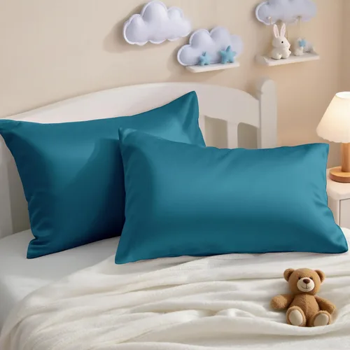 Miniatura 19 de NTBAY - Fundas de almohada de algodón egipcio para niños pequeños - Juego de 2 - Fundas de almohada de viaje - Fundas de 13x18 pulgadas de algodón